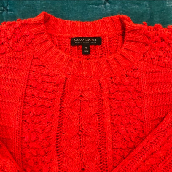 Vibrant Red Banana Republic Sweater, Size M - Picture 2 of 5